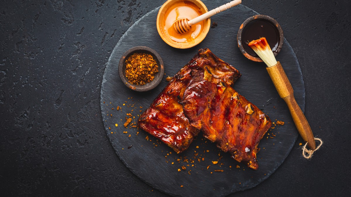 Costine di maiale con salsa al miele e agrumi