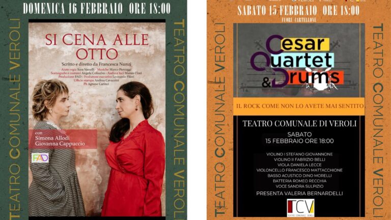 Un fine settimana di emozioni al Teatro Comunale di veroli musica e teatro per tutti